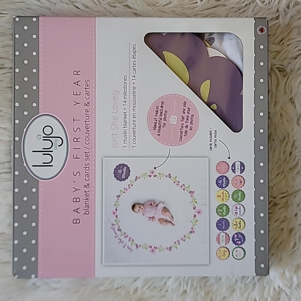 Lulujo, Isn't She Lovely Blanket and Card Set, Baby, Muslim swaddle blanket